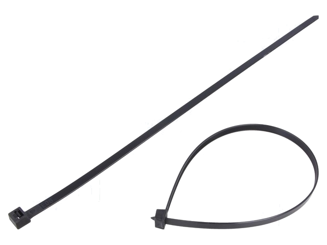Kabelbinder; L: 368mm; W: 7,6mm; polyamide; 533N; zwart; Ømax: 96mm Kabelbinder; L: 368mm; W: 7,6mm; polyamide; 533N; zwart; Ømax: 96mm
